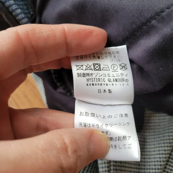 Hysteric Glamour Thee Hysteric XXX Men's Pant Large Blue Check - Picture 9 of 15